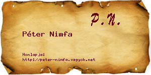 Péter Nimfa névjegykártya